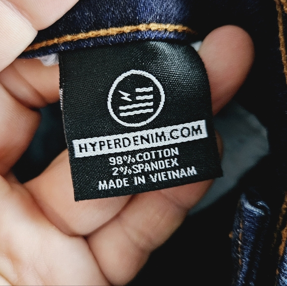 HYPER DENIM | stretch denim zip & tie waist skinny jeans - Picture 7 of 8